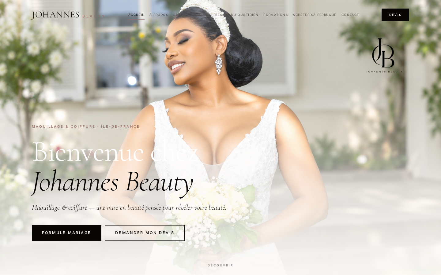 Aperçu du site Johannes Beauty